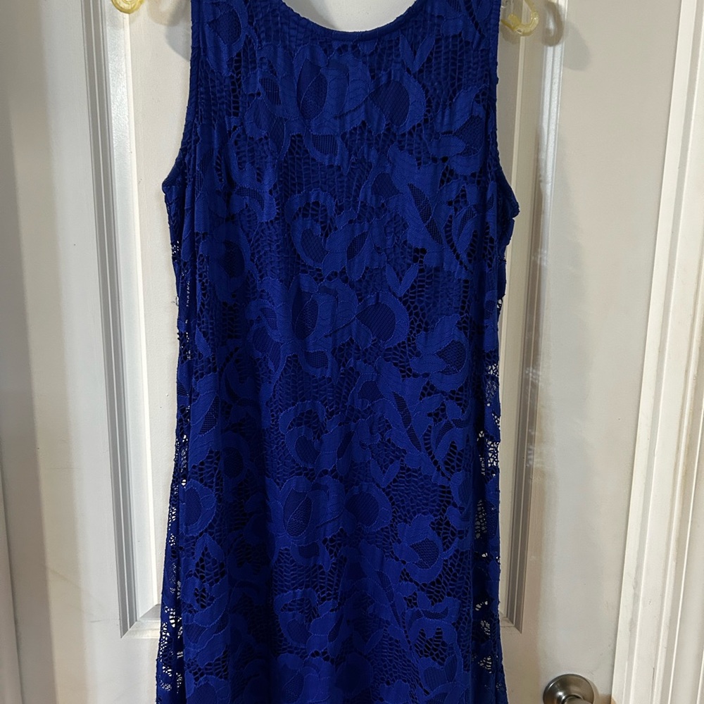 Ronni Nicole Royal Blue Lace Mini Dress